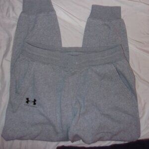 under armour size  medium womens work out pants gym athletic joggers gray